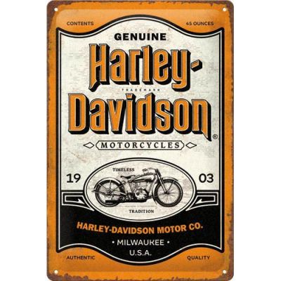 Harley Davidson Retro Genuine 1903 Szyld Tablica 20x30 Blacha Plakat